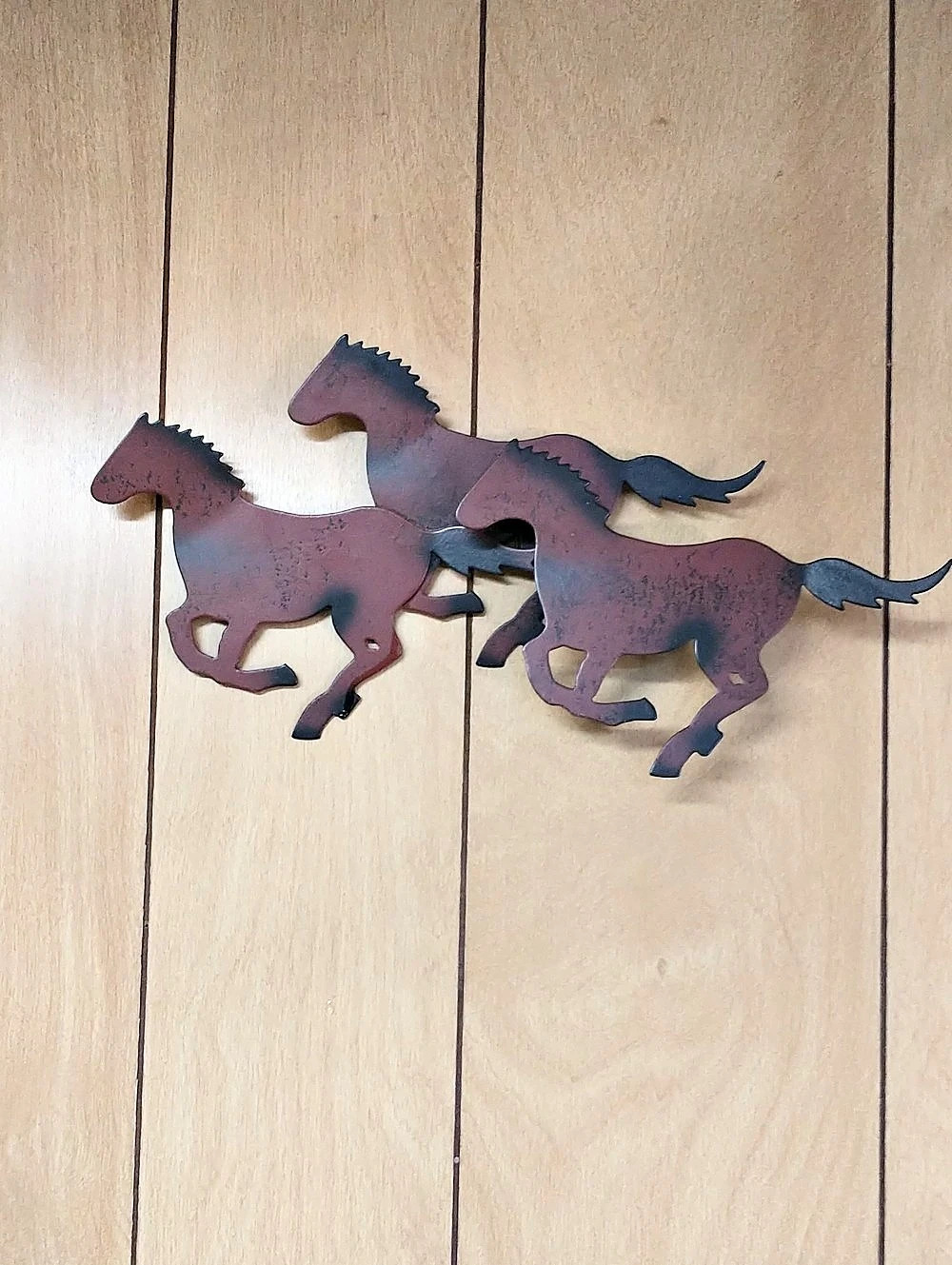 Horse Wall Decor Set Brown & Black